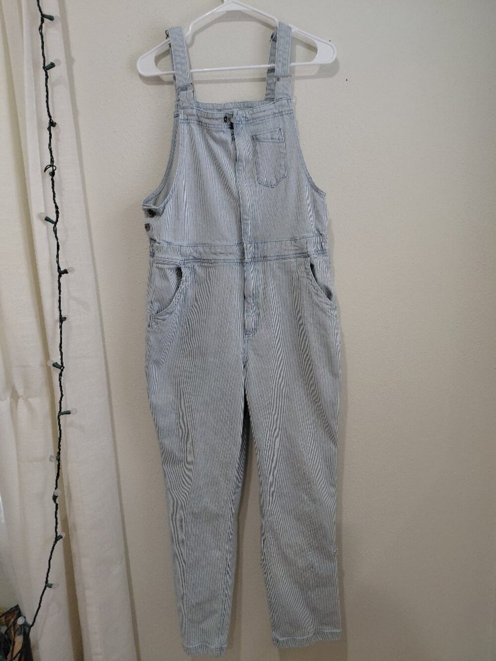 Duluth Trading Striped Womens Overalls Large Gardening